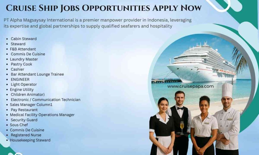 Cruise Ship Jobs Opportunities Apply Now